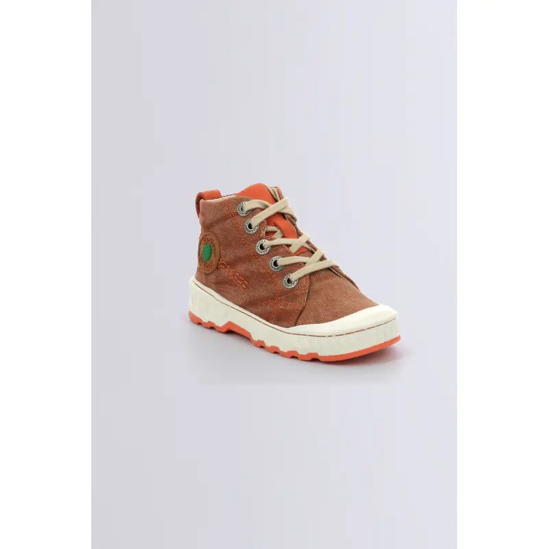 KICKRUP CAMEL ORANGE SNEAKERS HAUTES Textile Garçon