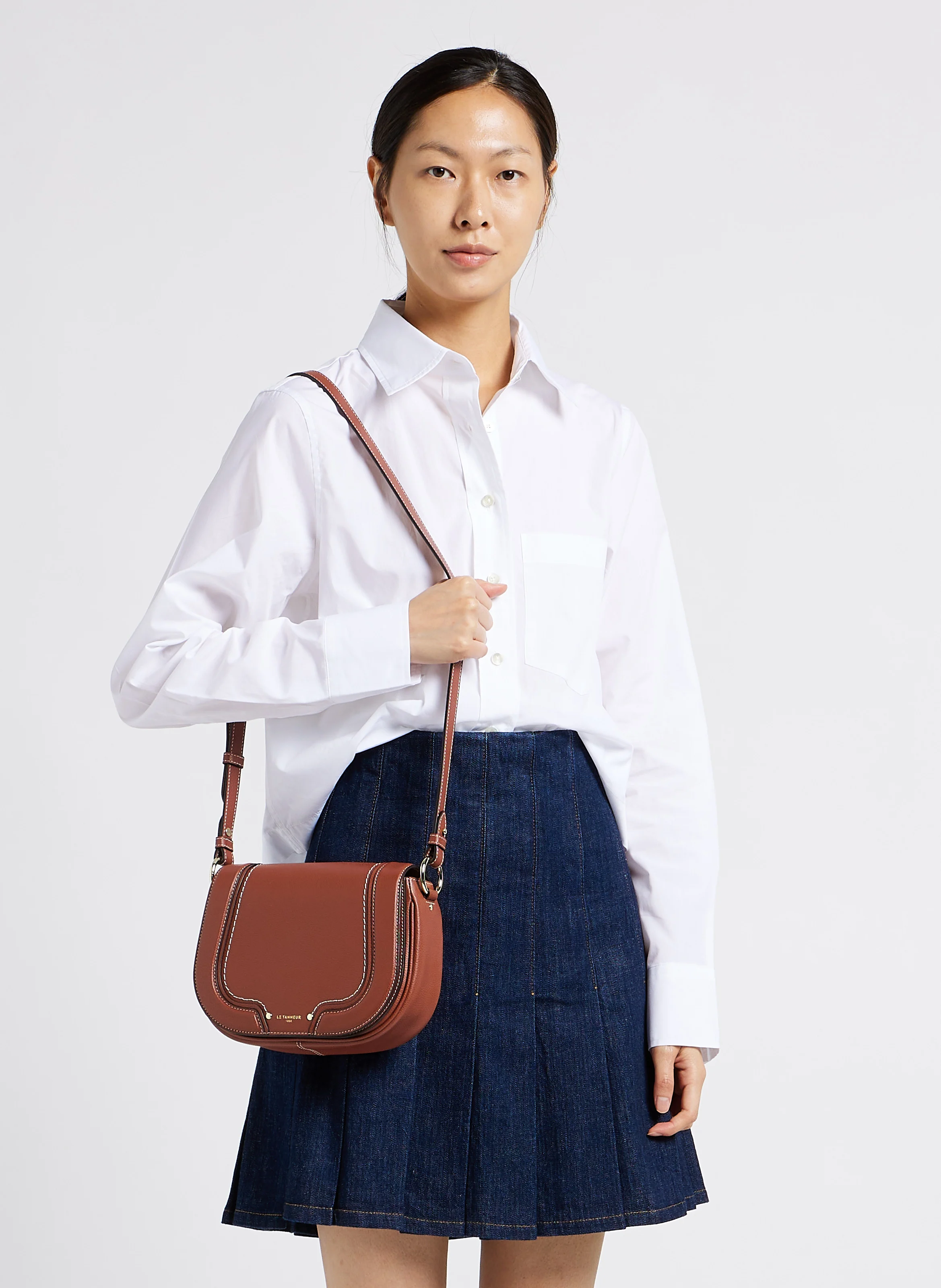 ELLA - Sac épaule en cuir| Marron