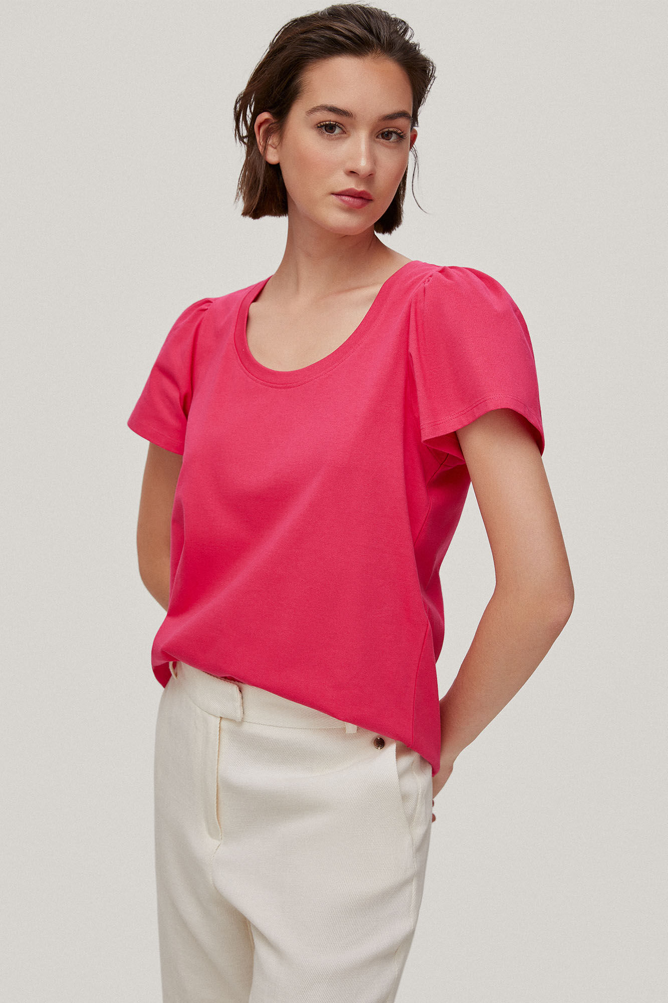 Camiseta de manga curta - Rosa