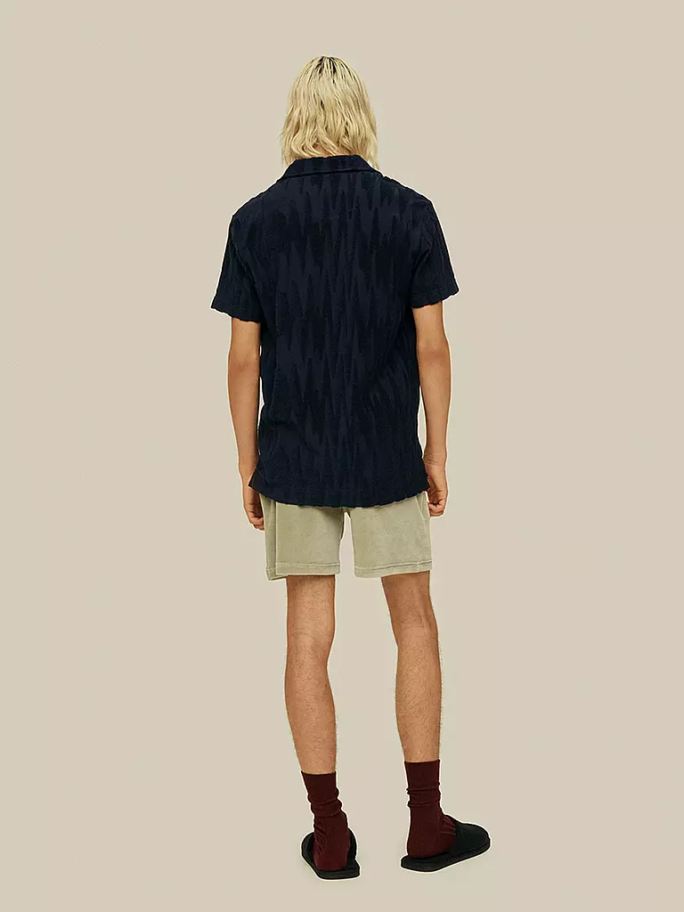 OAS Frottee Poloshirt blau