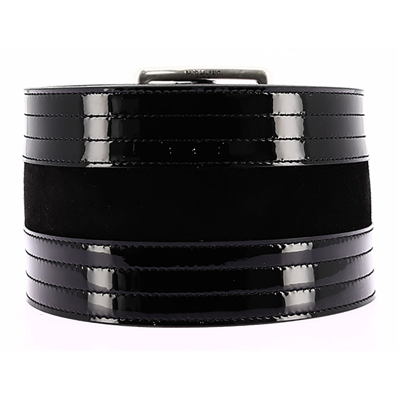 Saint Laurent Ceinture en Cuir verni noire - Très bon état