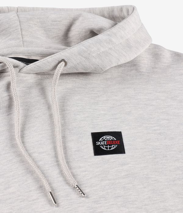 skatedeluxe World Patch Organic Hoodie (light heather grey)
