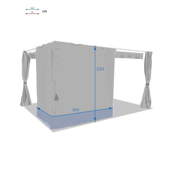 Rideaux pour tonnelle PALMEIRA Ardoise