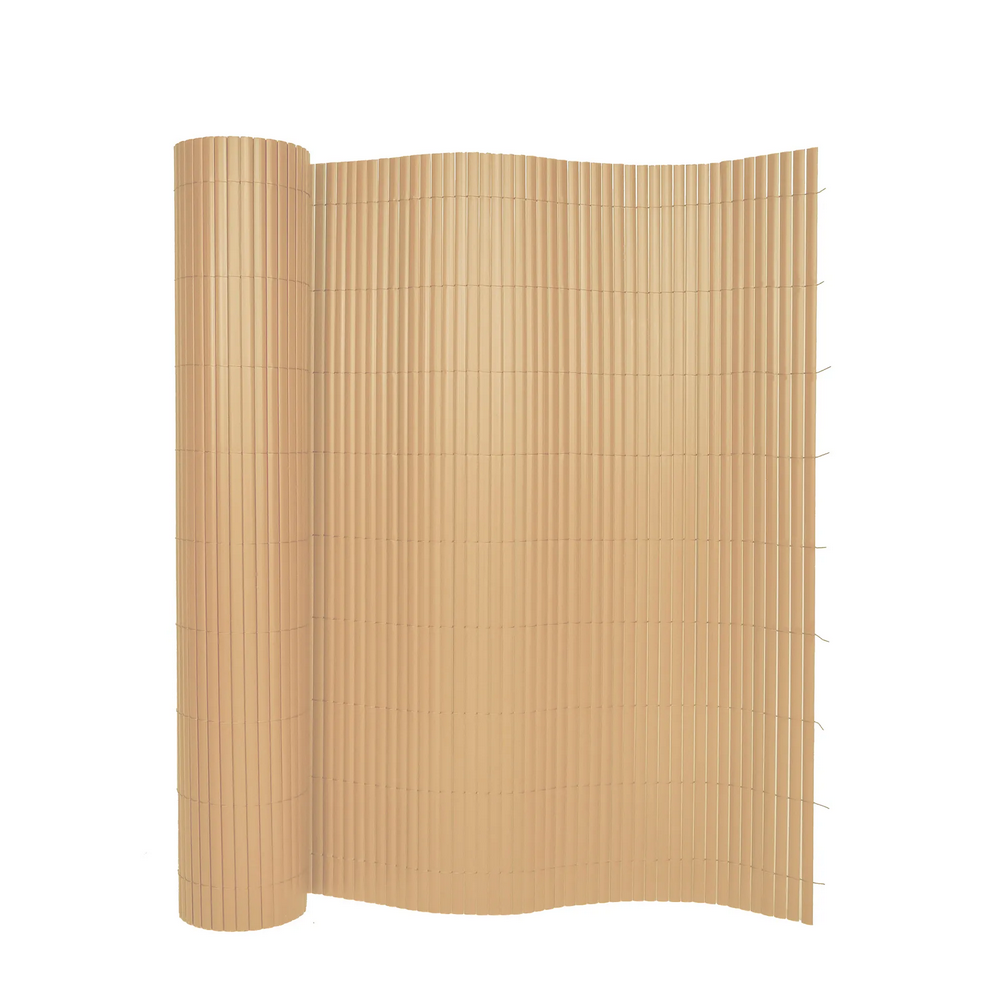 Sichtschutzmatte PVC 500 x 180 cm Bambusoptik