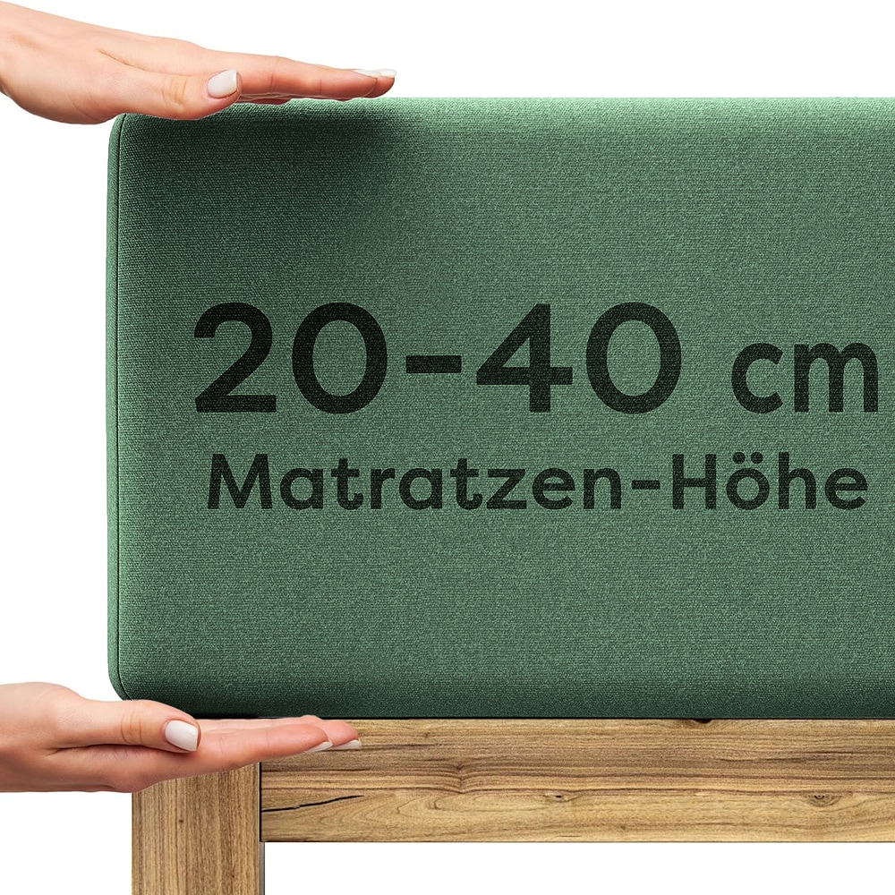Wolkenfeld Spannbettlaken »Boxspringbett Bettlaken - Spannbetttuch für Matratzen bis 40cm« Elastisch & Rutschfest: 90x200, 140x200, 160x200, 180x200 & Übergrössen