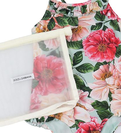 Dolce & Gabbana Bådedragt - Blå m. Rosa Blomster