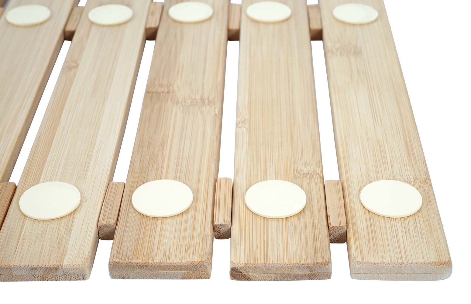 Badematte MCW-E73, Duschmatte Badvorleger Badteppich, Bambus rutschfest, 60x50cm
