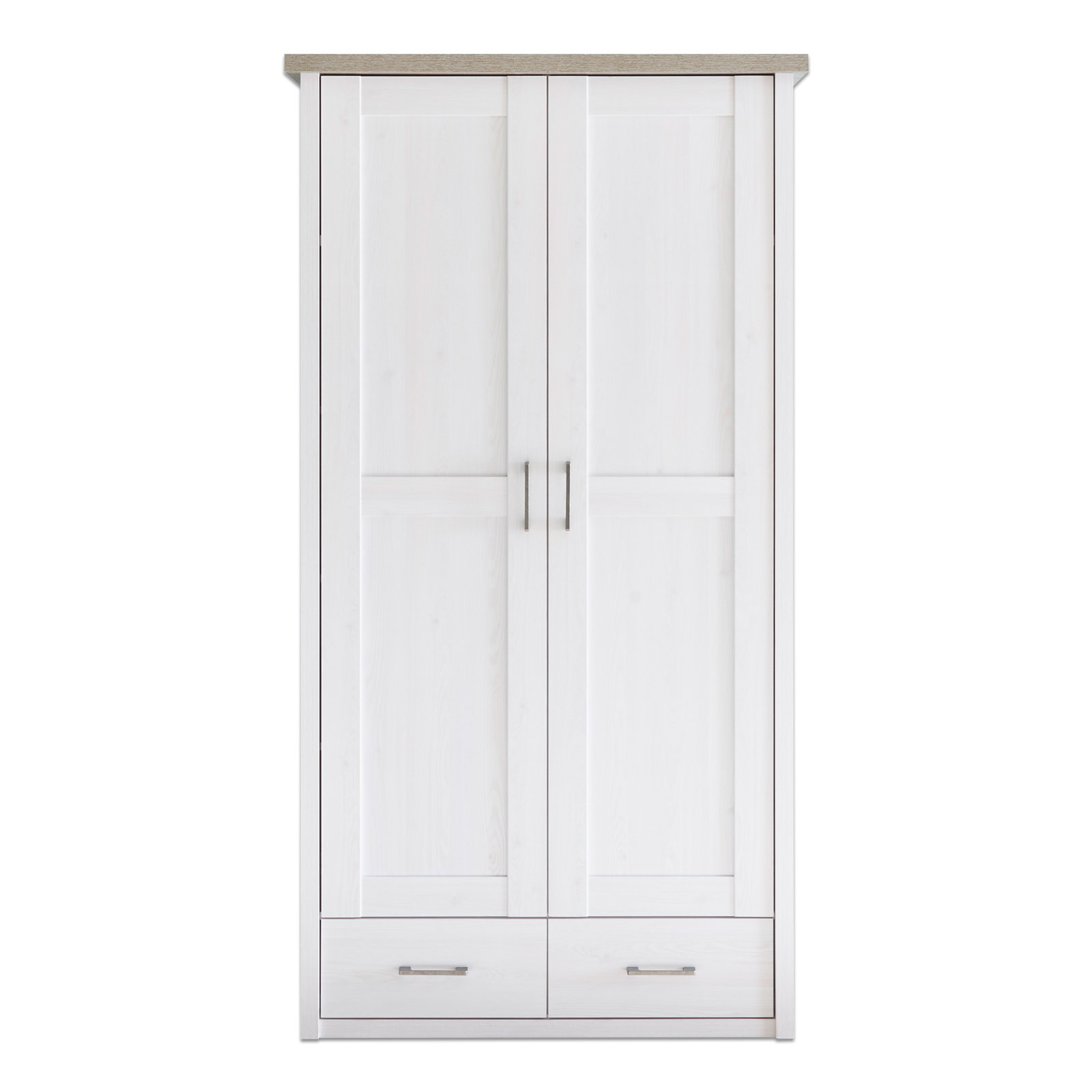 Kleiderschrank - Pinie weiß - Trüffel - 106 cm