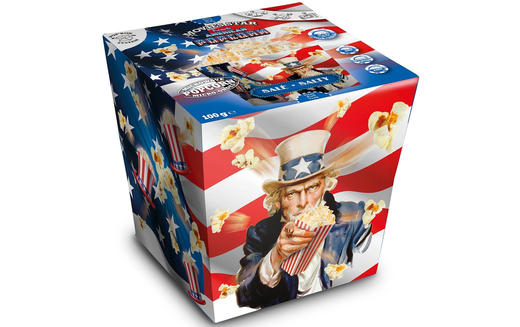 Pop Box Mikrowellen Popcorn Salz 2 x 100 gGesalzte Maiskörner für Popcorn