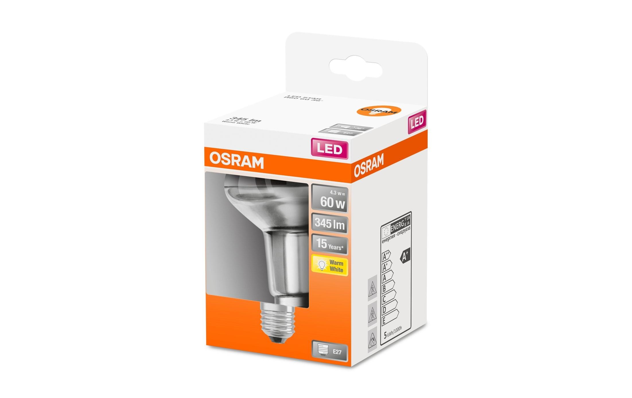 Lampe Star R80, 4.3W, E27 WarmweissLED-Reflektorlampe R80 mit Retrofit-Schraubsockel