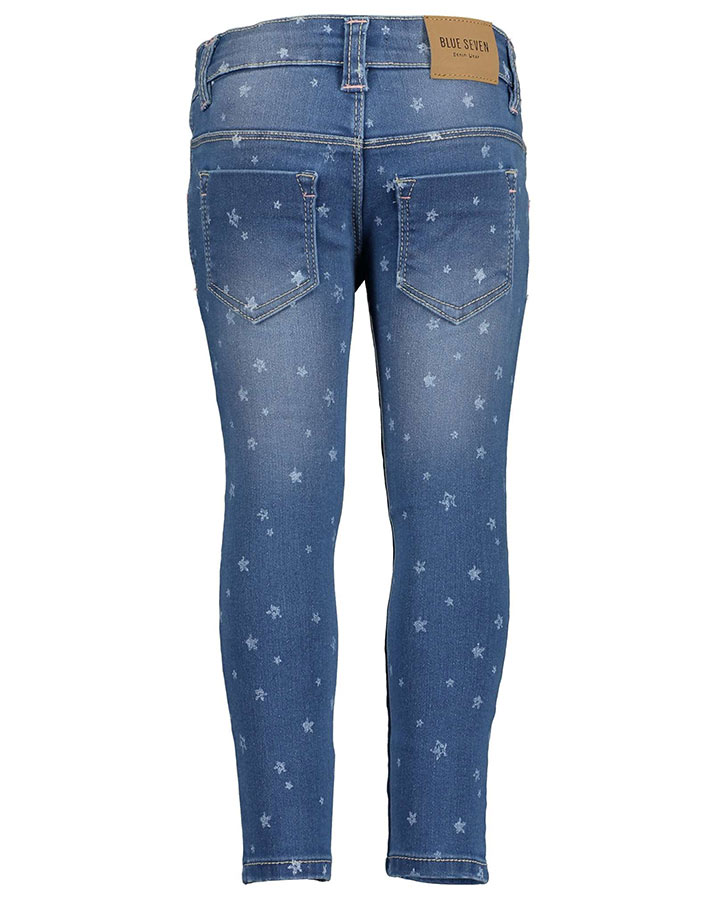 Jeanshose DANCE TEAM – STARS AOP in blue denim