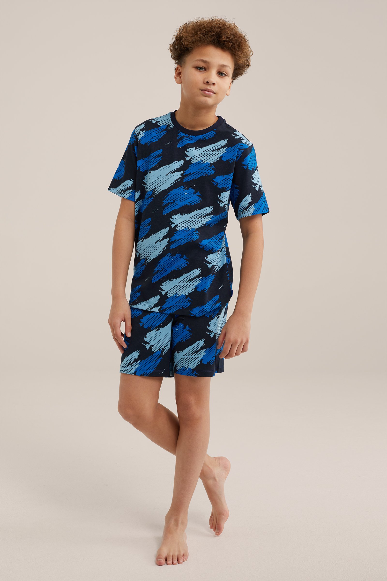 Jongens pyjamaset met dessin WE Fashion Donkerblauw