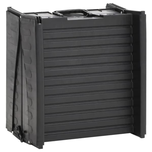 vidaXL Sammenleggbar hunderampe svart 153x40x12,5 cm plast