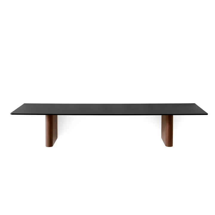 &Tradition - Column Regal JA2, 80 x 25 cm, Aluminium schwarz / Walnuss