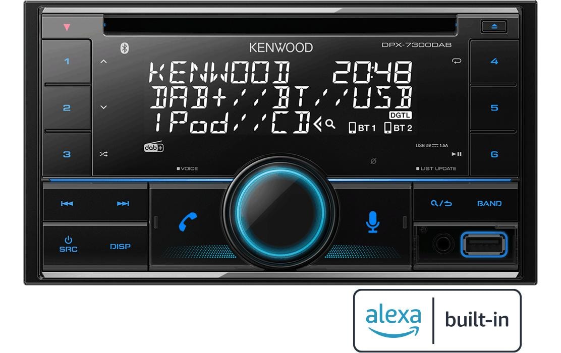 Autoradio DPX-7300DAB 2 DIN<br>CD/USB-Receiver mit Bluetooth, Digitalradio DAB+ & Amazon Alexa Control