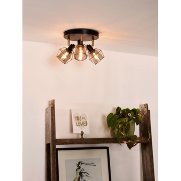 Lucide Nila Plafondspot zwart 3x