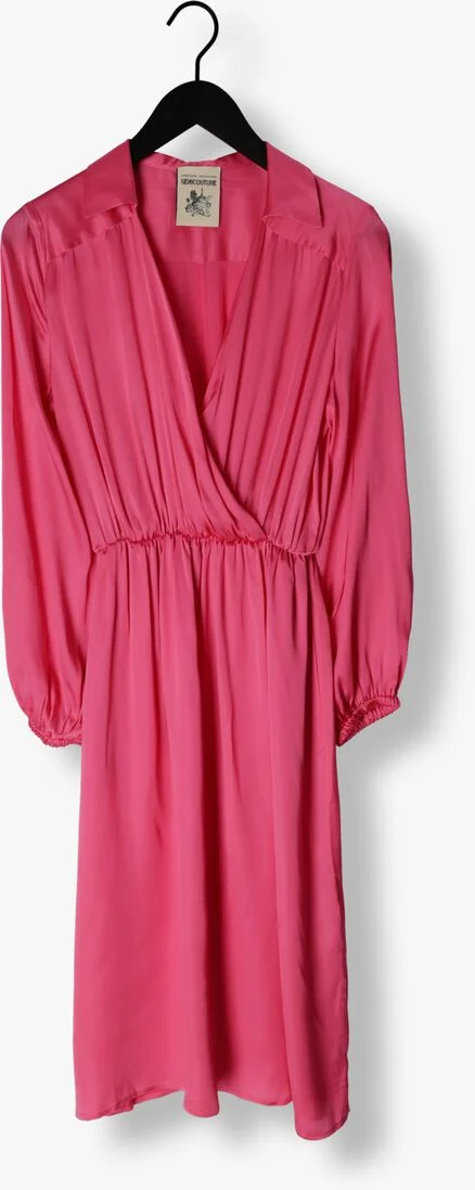 SEMICOUTURE fuchsia semicouture midi jurk becka