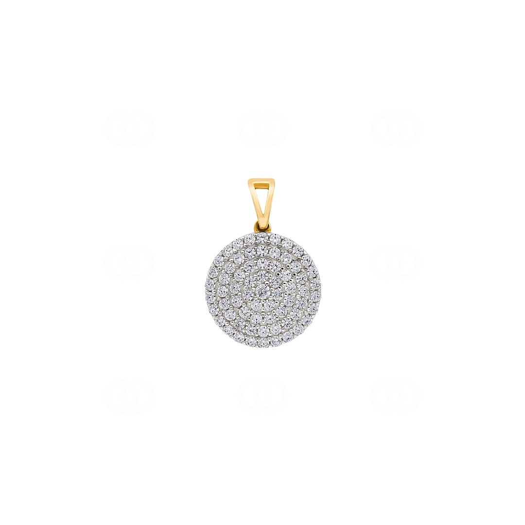 Anhänger 750/18 K Gelb- / Weissgold mit Zirkonia