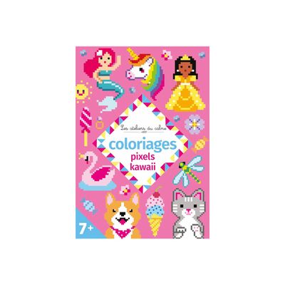 Coloriages Pixels Kawaii - Livre à colorier