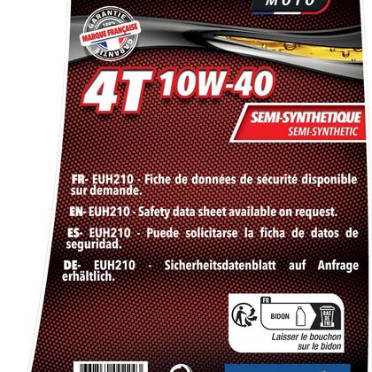 Huile moteur Technilub 4T 10W-40 4L Universel