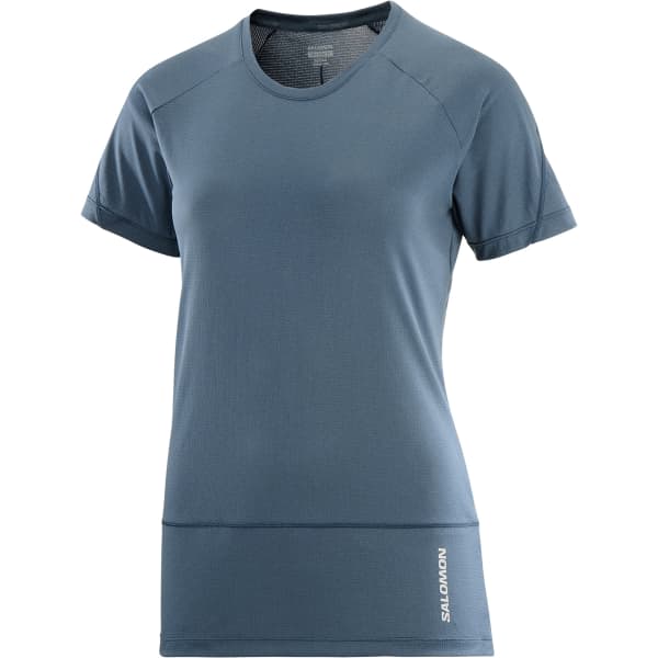 T-shirt trail SALOMON CROSS RUN SS TEE W MIDNIGHT NAVY