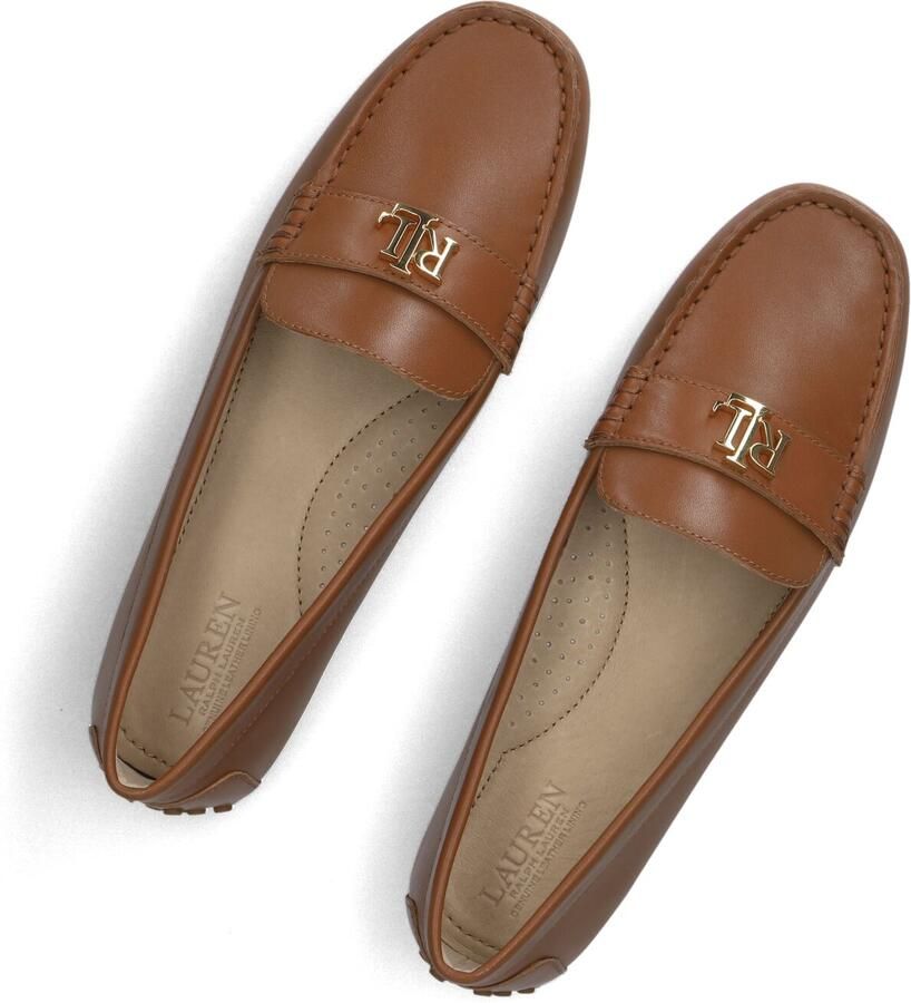 LAUREN RALPH LAUREN Mocassins Dames Barnsbury Flats Maat: 38 Materiaal: Leer Kleur: Camel