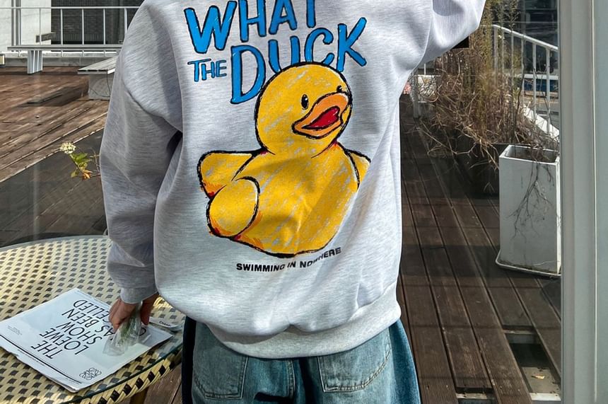 SeoulPop - Losse sweatshirt met eendenprint