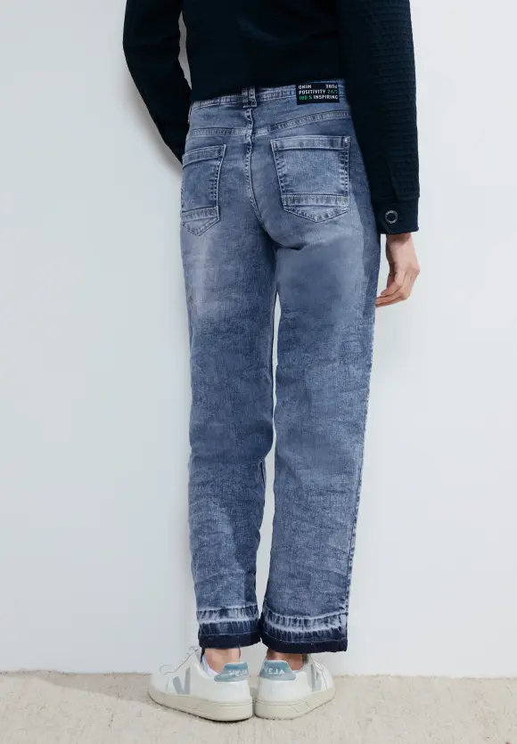 Loose Fit Culotte Jeans - authentic used wash
