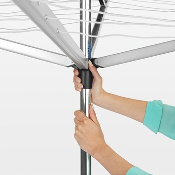 Brabantia Topspinner Droogmolen - met Metalen Grondanker - 50 m - Metallic Grey