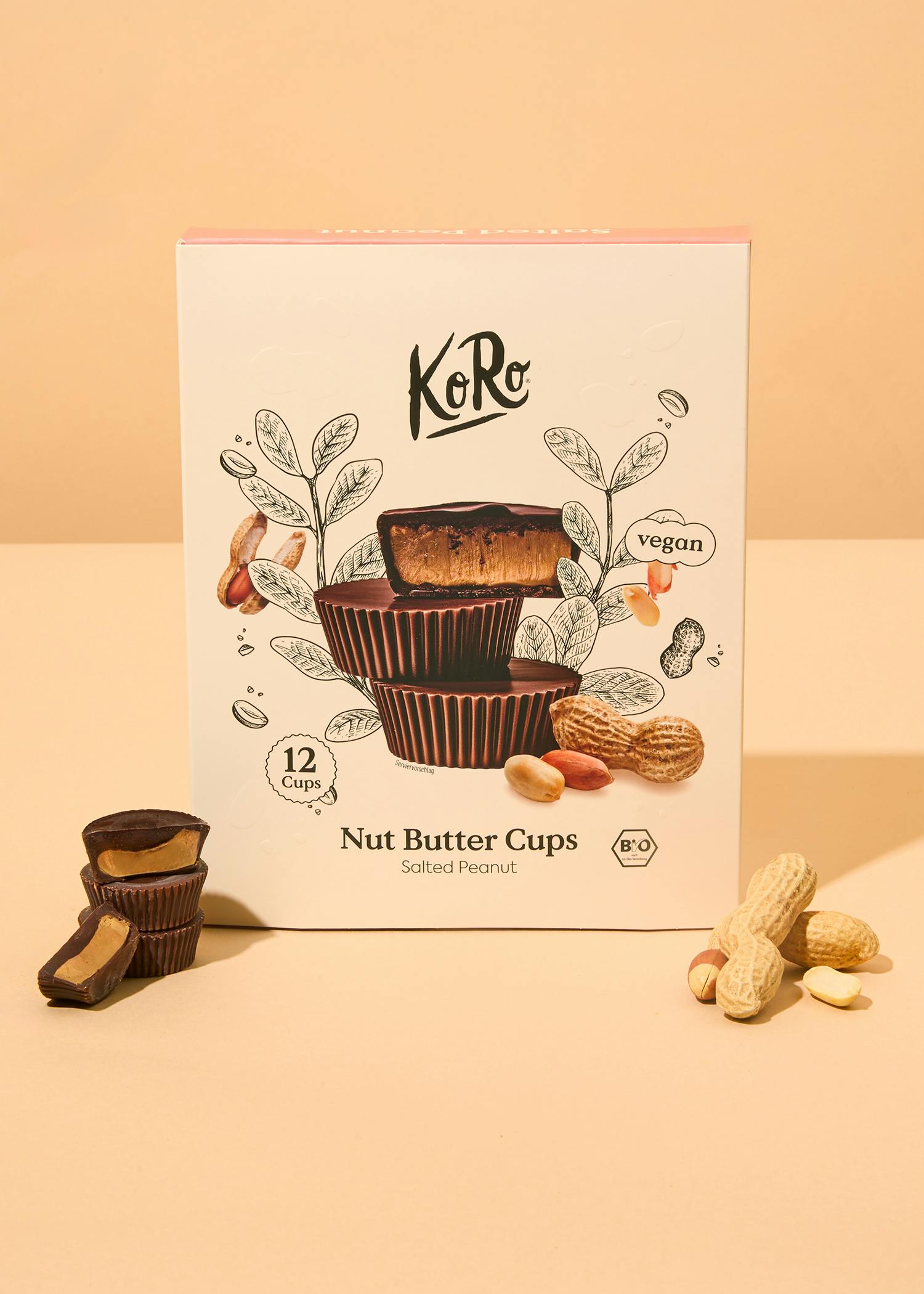Geschenkbox Bio Nut Butter Cups Salted Peanut 12 x 13 g