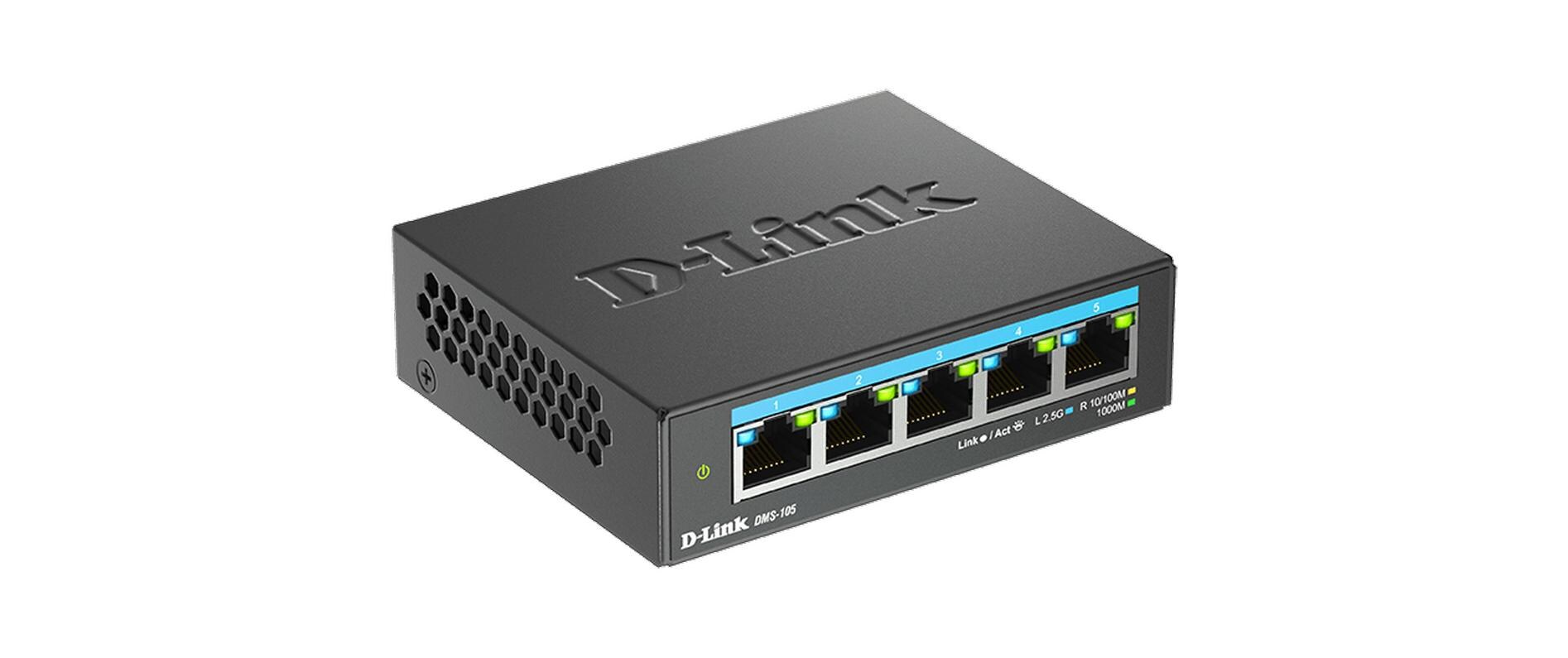 Switch DMS-105/E 5 Port<br>5-Port 2.5G Multi-Gigabit Desktop Switch