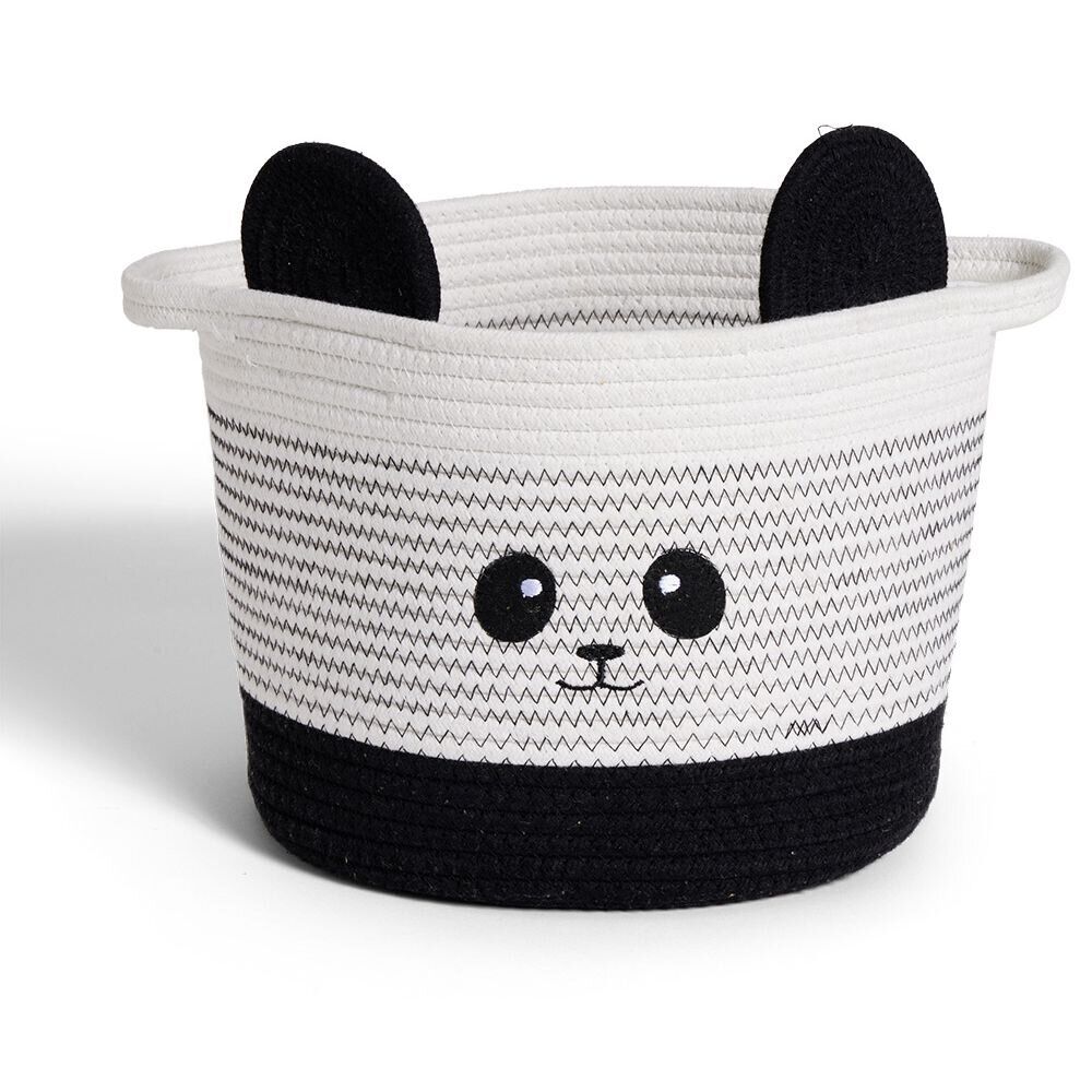 Panière panda noir et blanc Ø30x24cm