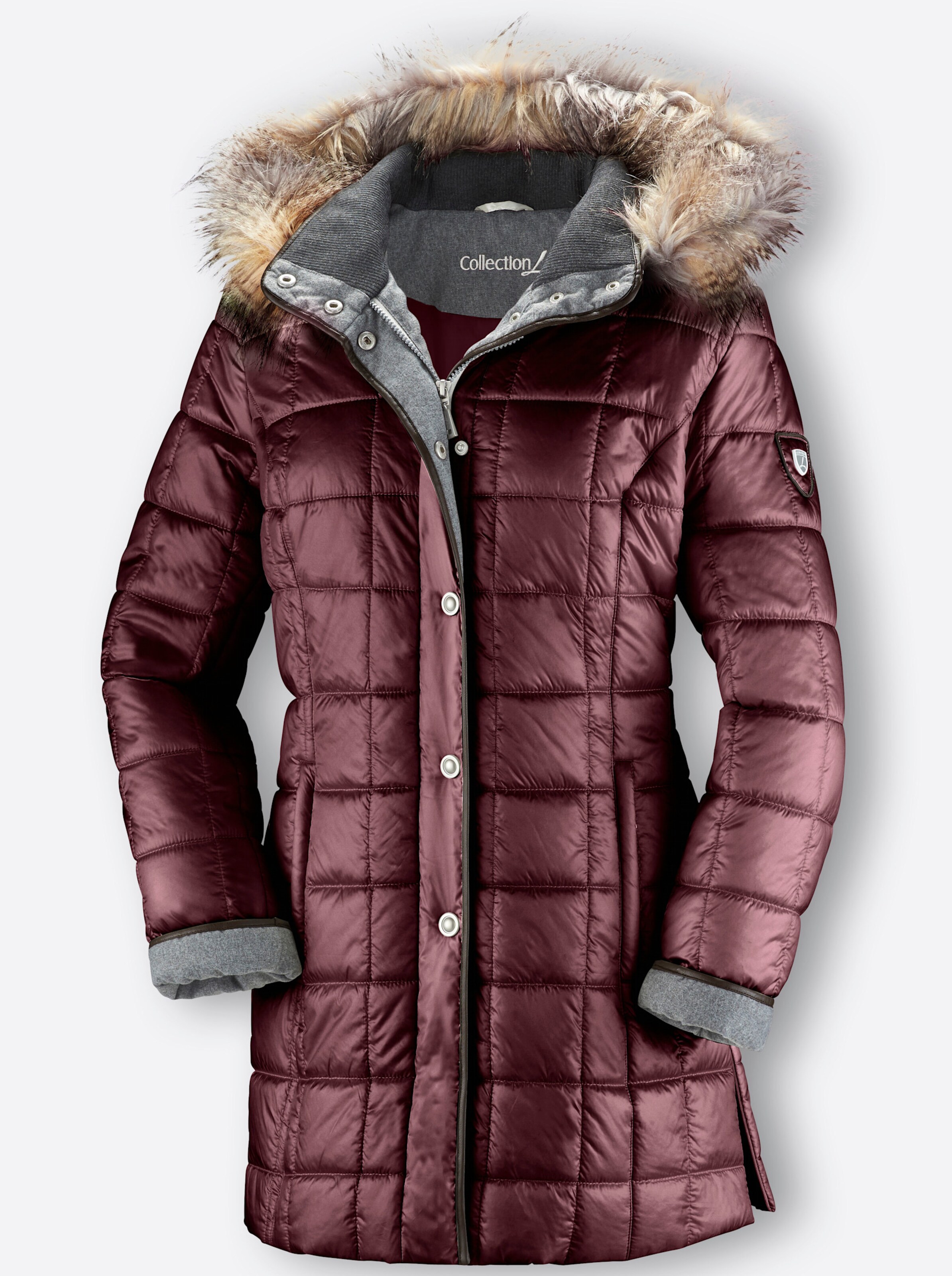 Steppjacke in bordeaux