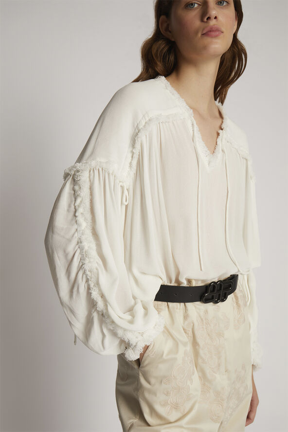 MUNTHE OBSERVATION Ecovero Viscose Blend Blouse White