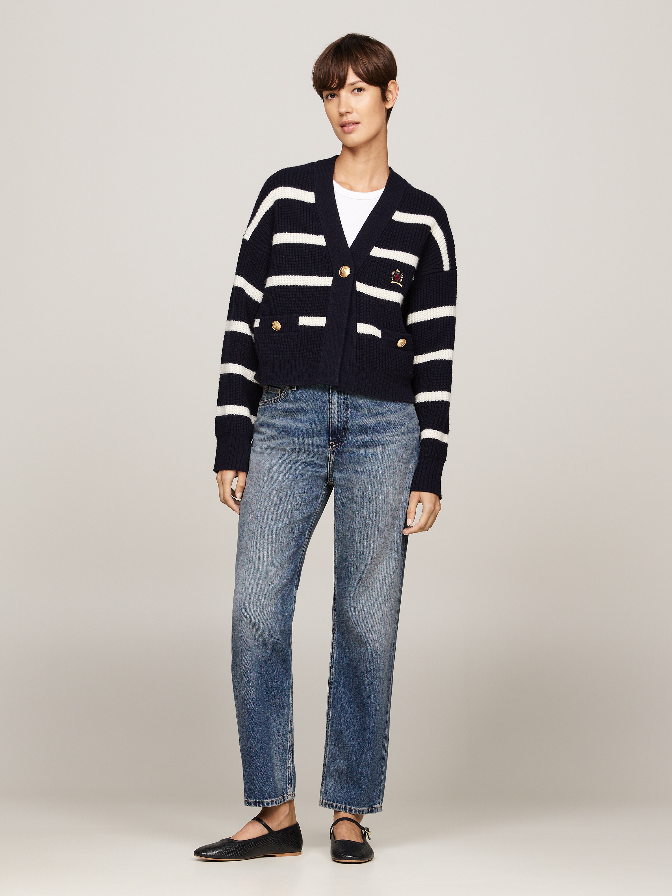 Tommy Hilfiger Straight-Jeans »CLASSIC STRAIGHT HW A TWIST BETH« mit Tommy Hilfiger Logo-Badge