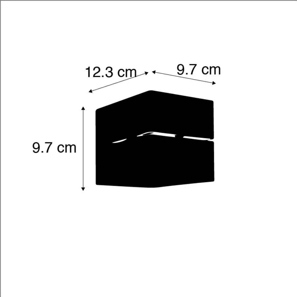 Qazqa wandlampen transfer groove zwart g9