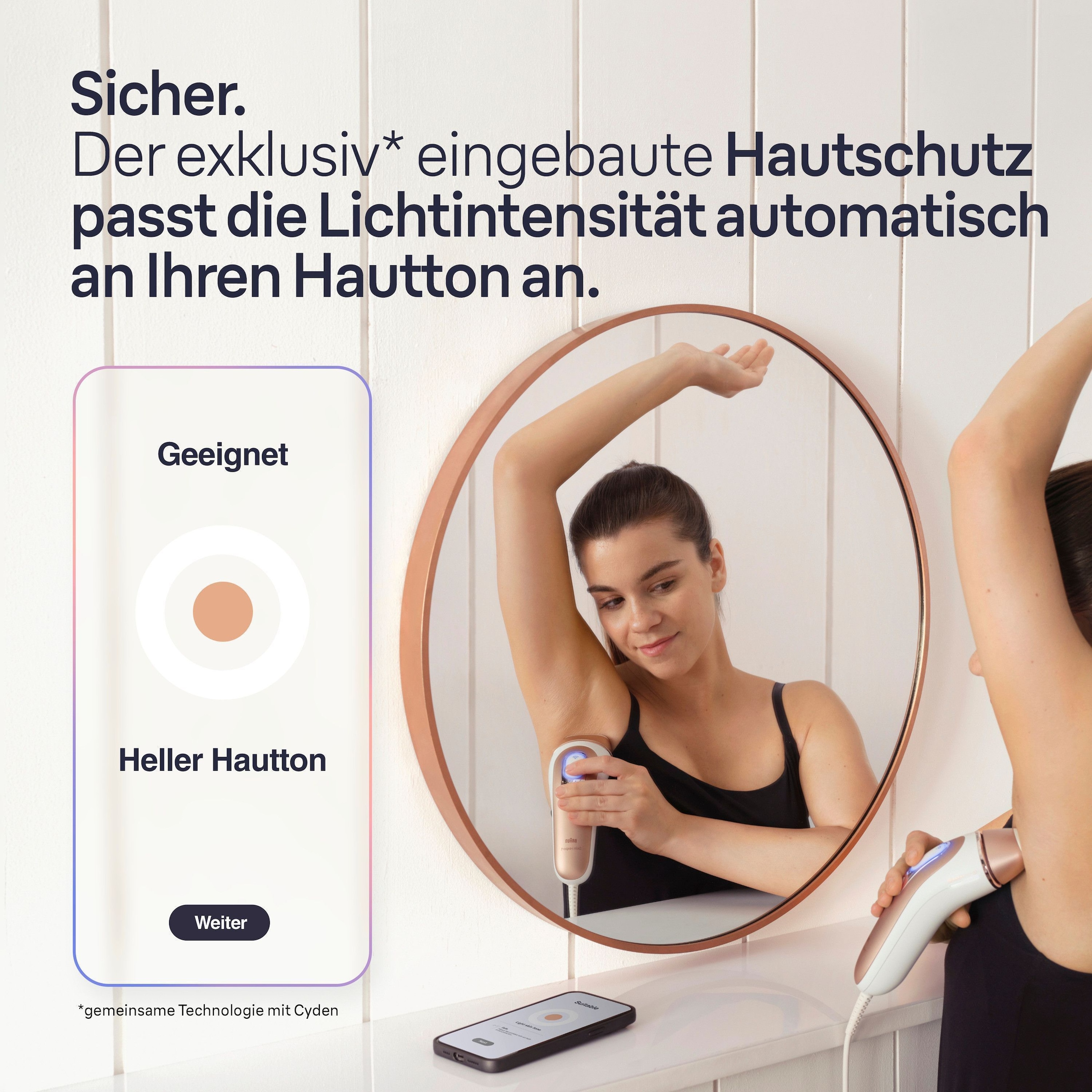 Braun IPL-Haarentferner »Smart Skin i·expert PL7387« 4 Aufsätze für Gesicht & Körper, Venus Rasierer & Aufbewahrungsbox