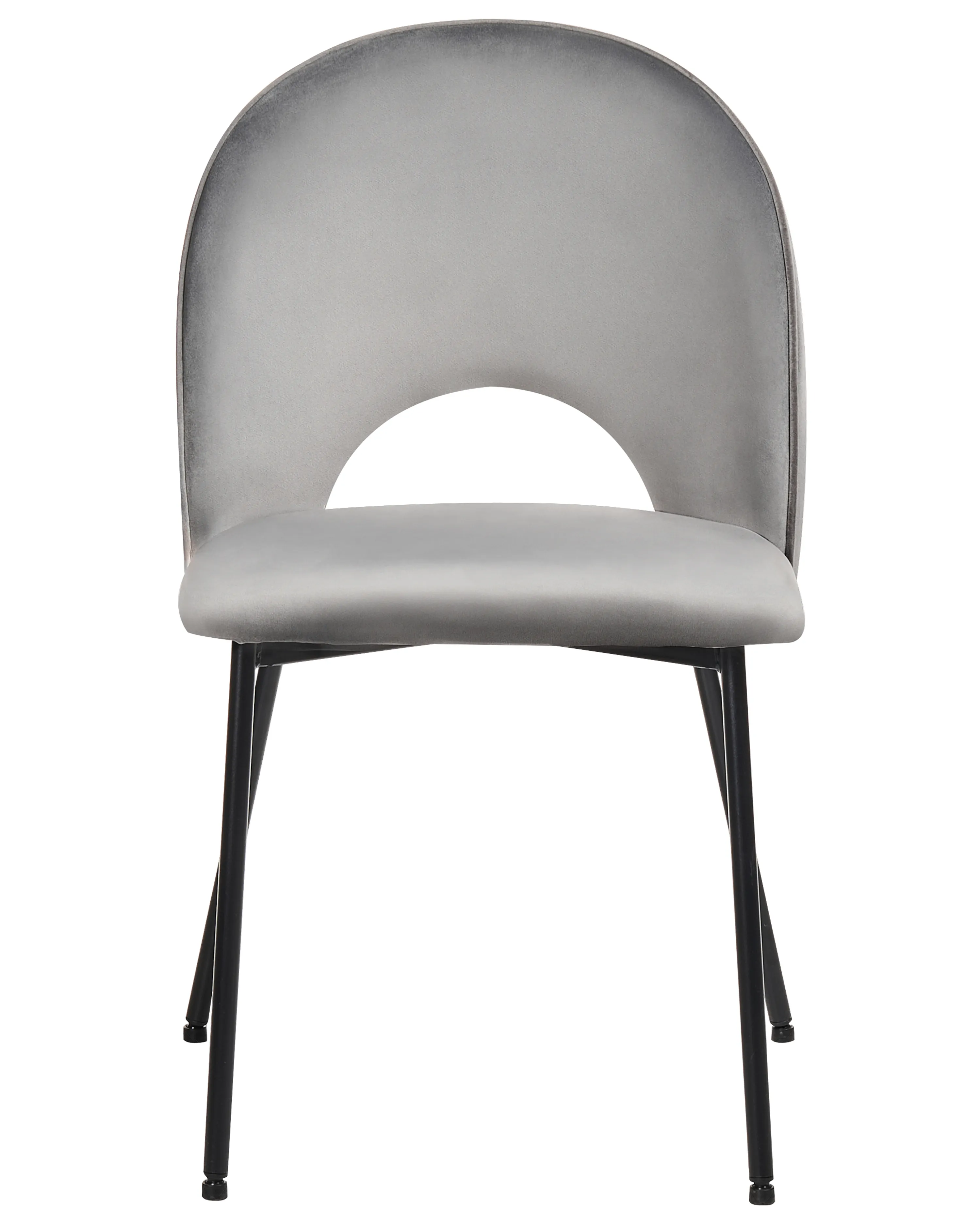 Set van 2 eetkamerstoelen COVELO Fluweel Grijs