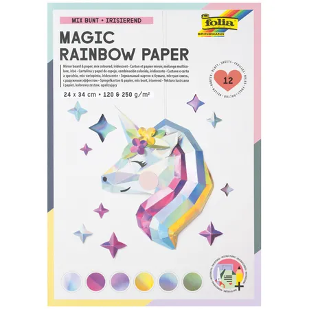 Folia Magic Rainbow Paper 24x34cm 12 Blatt