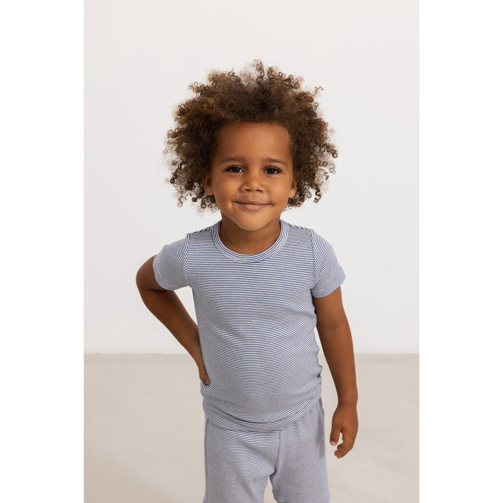 Køb MarMar Modal Fine Rib Blue Stripe Leggings