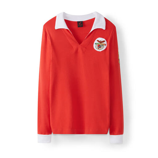 Camisa polo retrô do Benfica, campeão europeu de 1961.