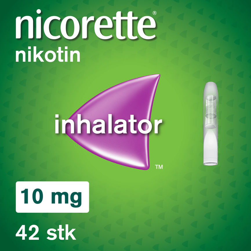 Nicorette inhalator 10 mg nikotin, 42 stk, slutte å røyke
