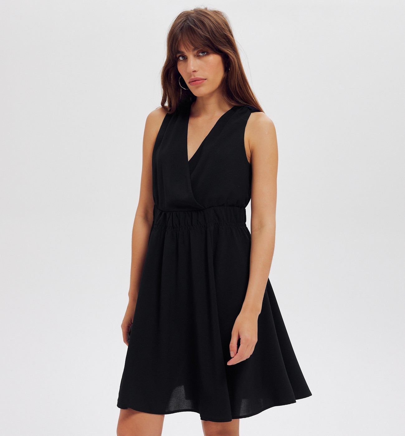 Robe courte unie Femme - Noir