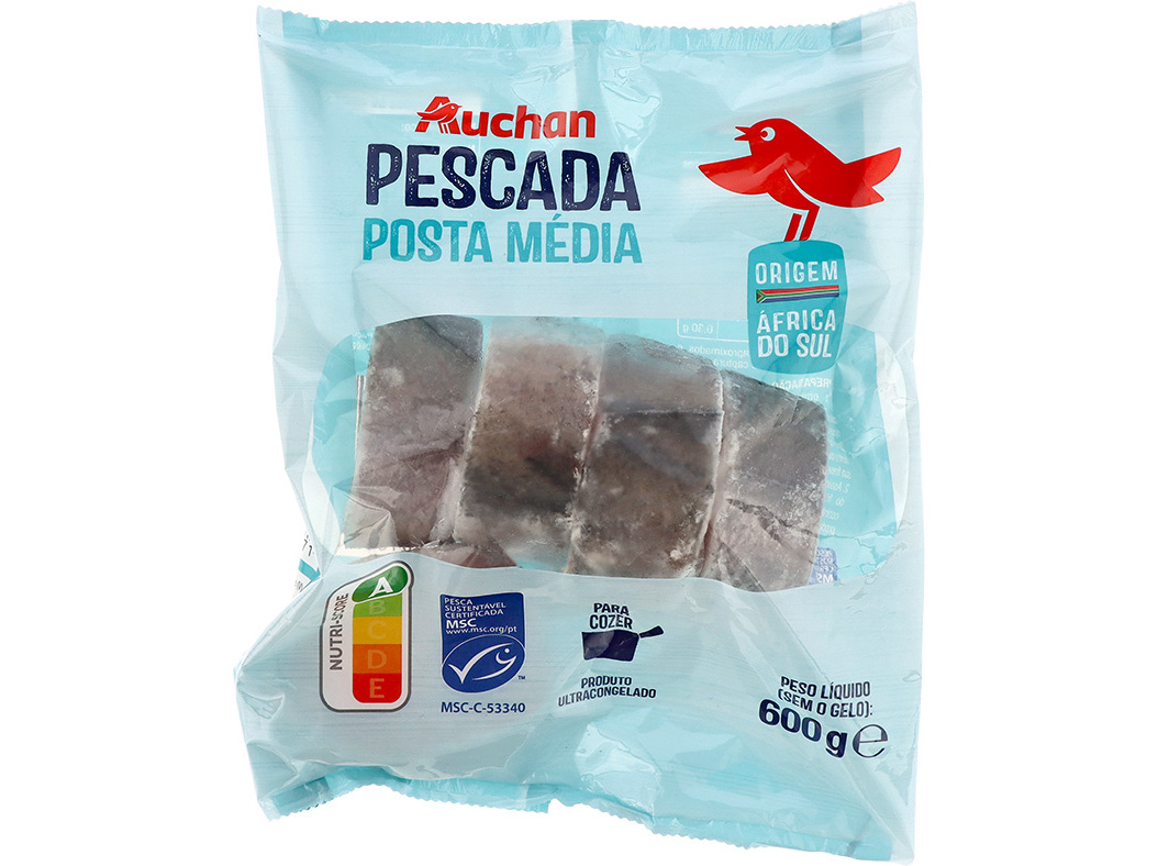 POSTAS DE PESCADA AUCHAN MSC Nº3 PARA COZER 600G