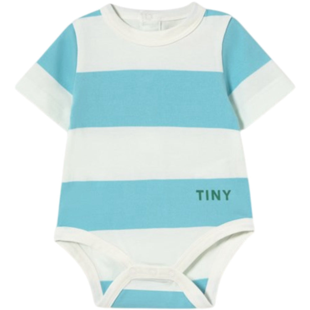 Køb TinyCottons Light Cyan Cyan Stripes Strik Body