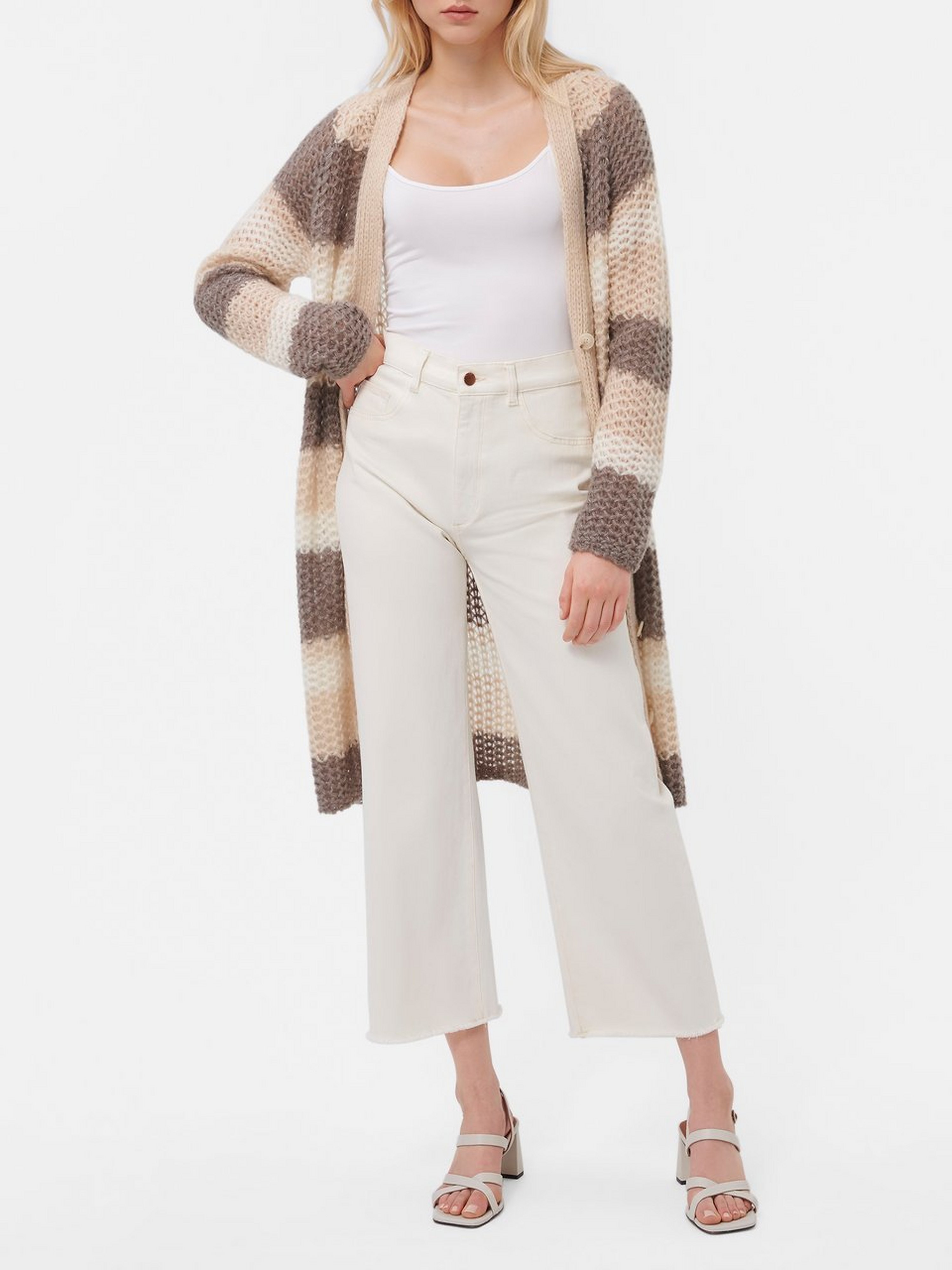 Strickmantel mit Kaschmir und Seide