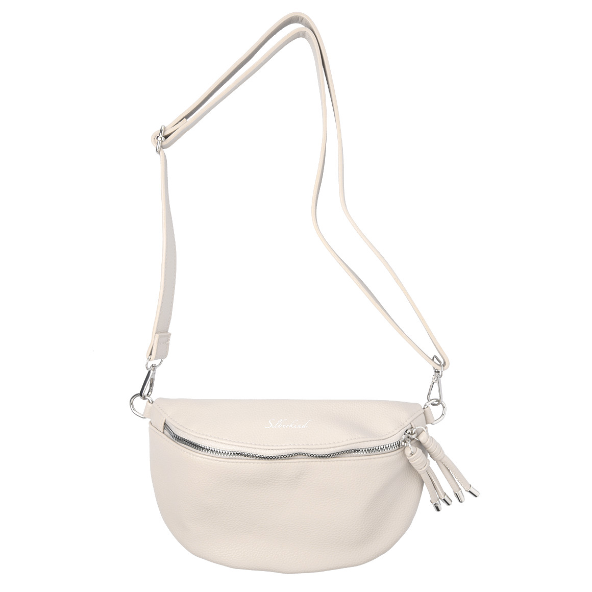 Gina Benotti Große Damen Hip-Bag aus Lederimitat cremeweiss