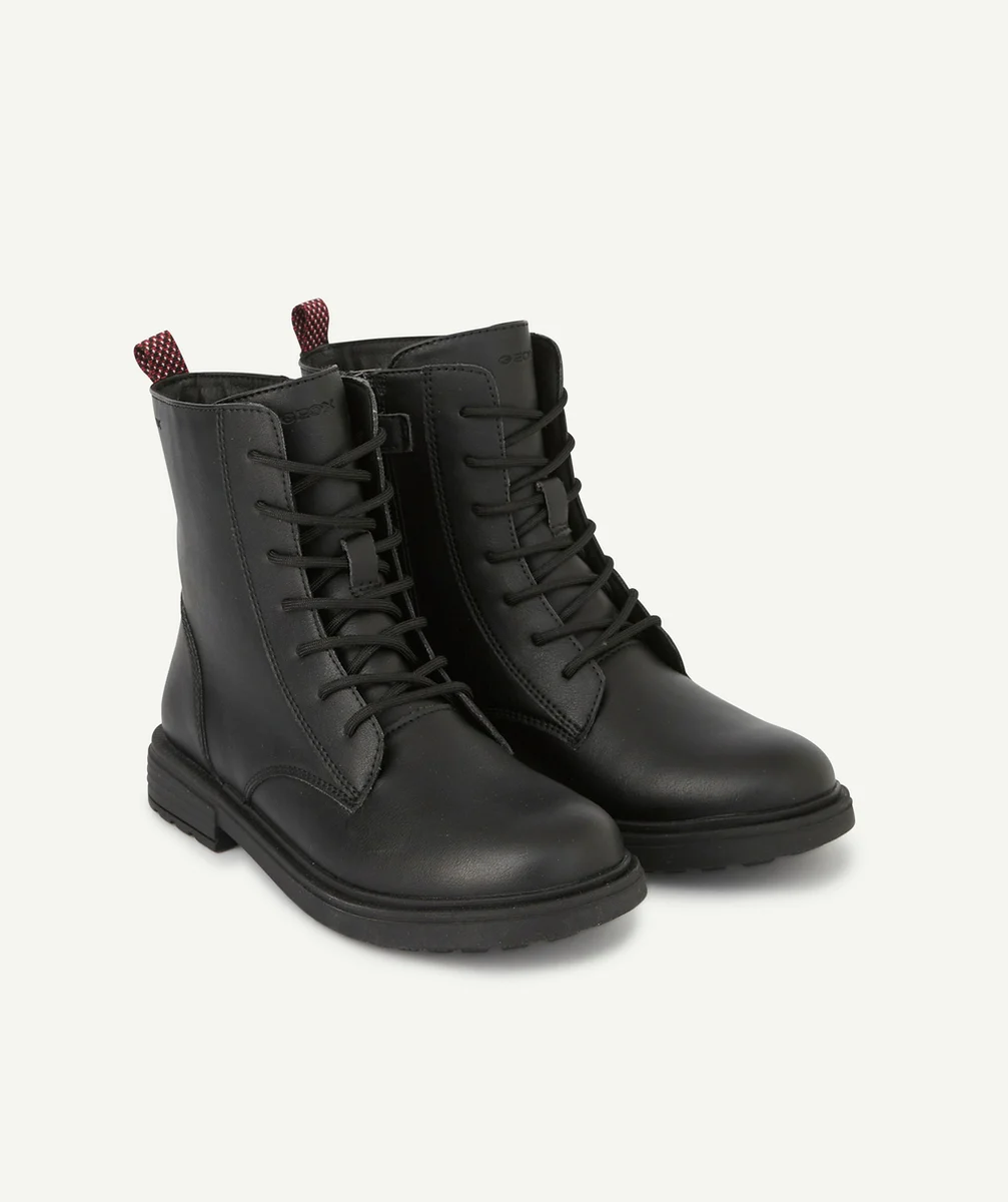 GEOXBOTTINES MONTANTES NOIRES FILLE AVEC LACETS