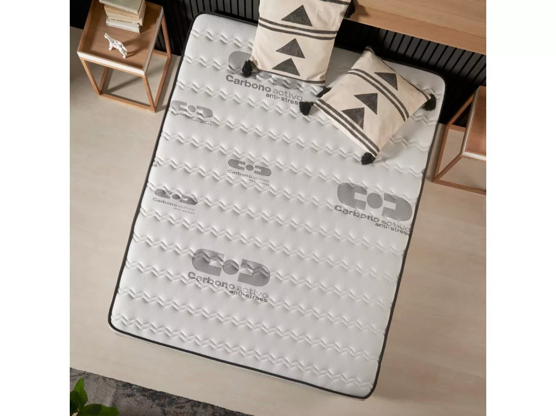 Naturalex - Matelas Visco-carbone à ressorts ensachés 140x190 cm - Épais 30 cm - Visco Thermorégulateur - Tissu Premium - Haute Qualité - Respirabilité optimale