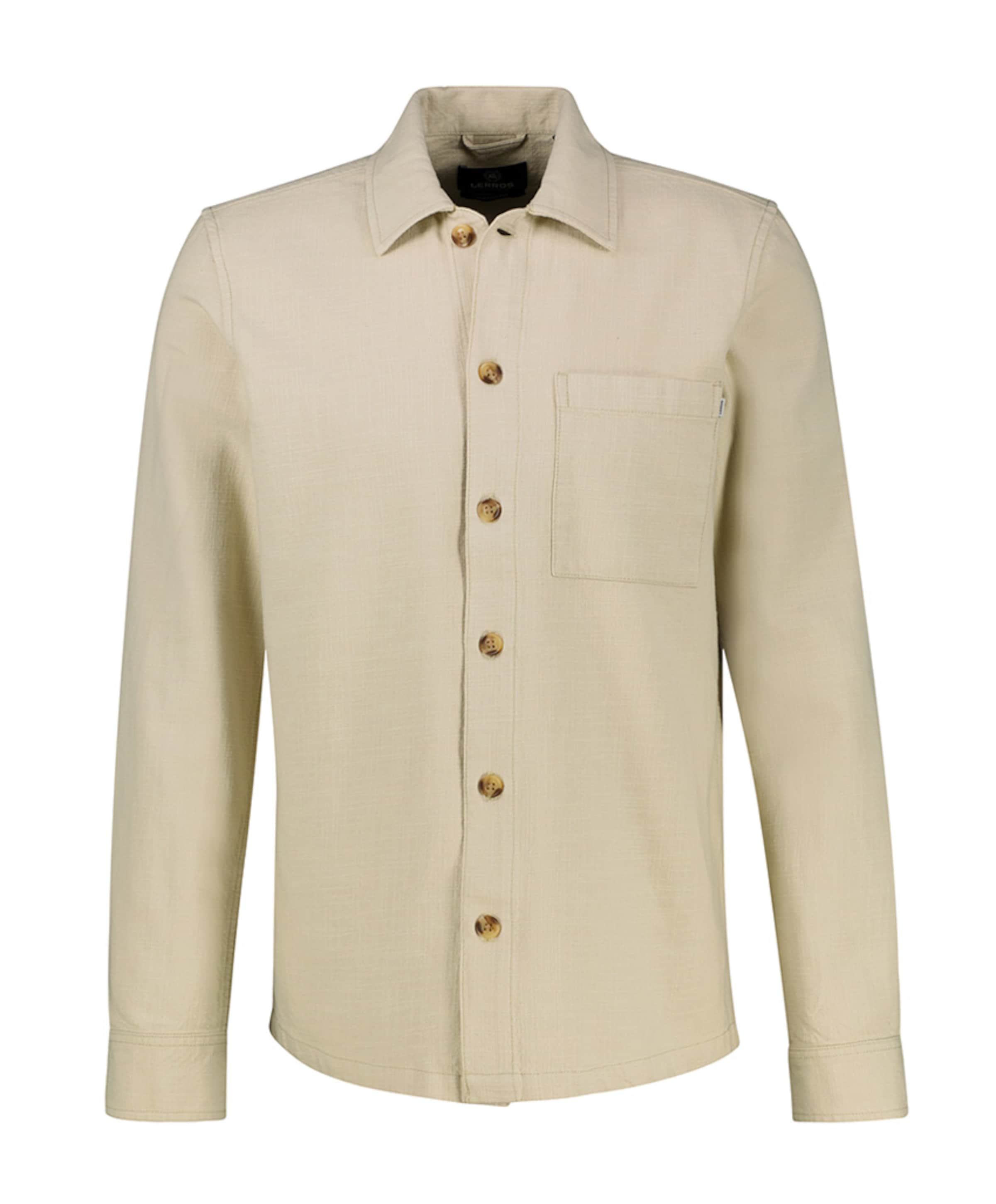 Lerros Heren overhemd lange mouw beige